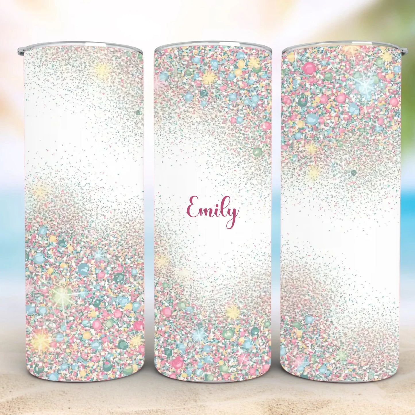 Personalized 20oz skinny tumbler – Personalized | detail view | custom name available, dishwasher safe, double-wall stai