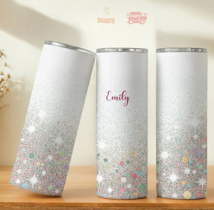 Personalized 20oz skinny tumbler – Personalized | personalization example | custom name available, dishwasher safe, doub