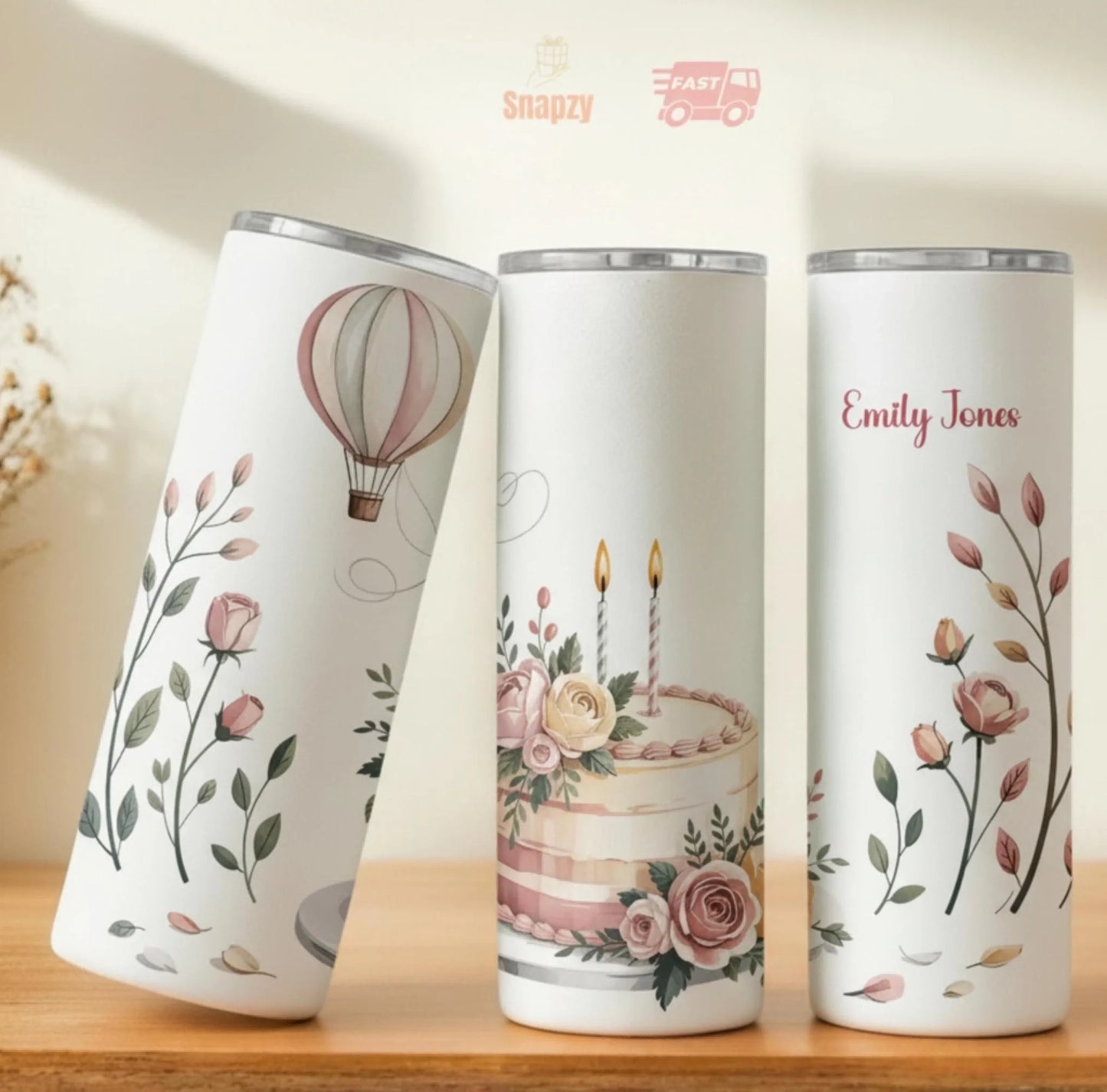 Personalized 20oz skinny tumbler – Personalized | personalization example | custom name available, dishwasher safe, doub