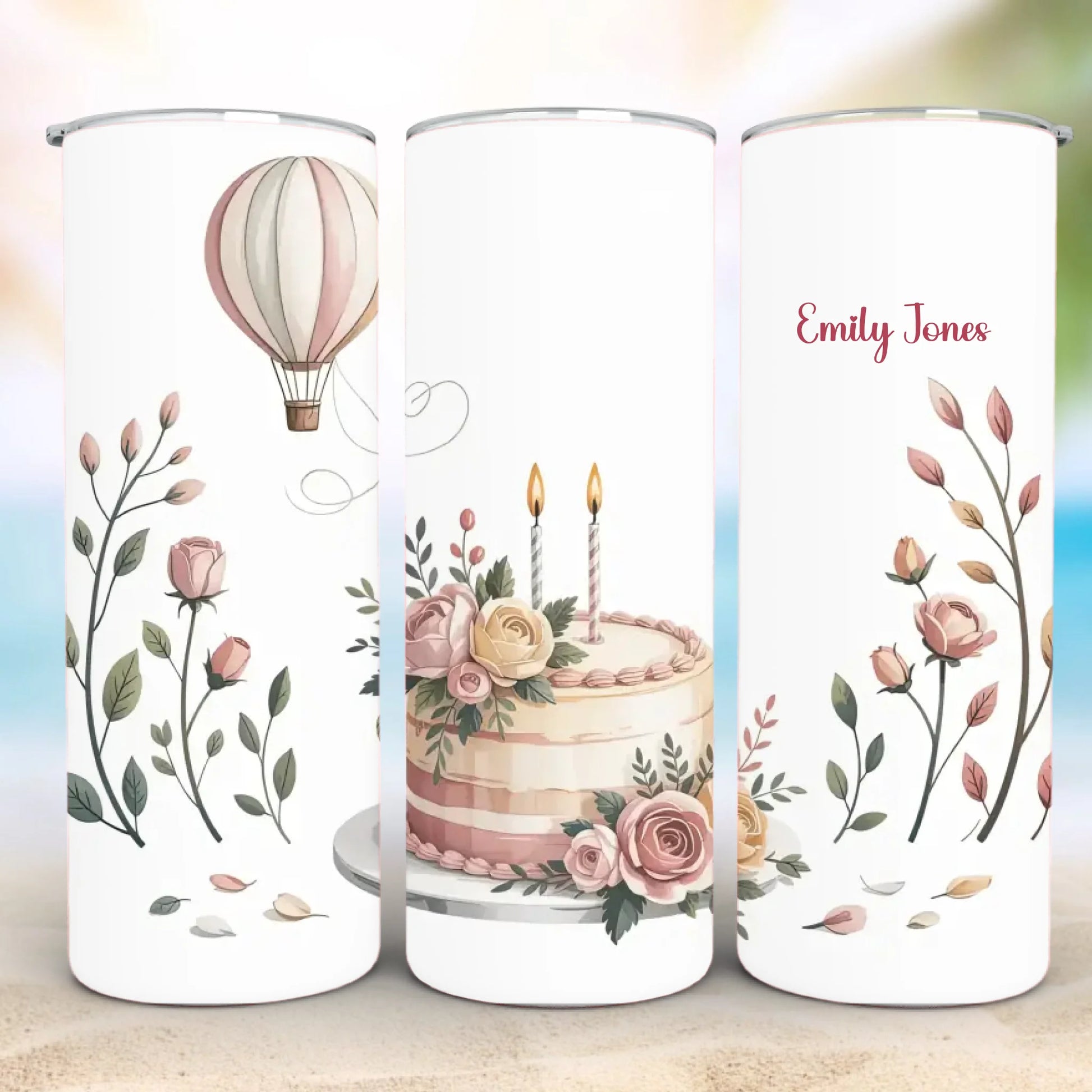 Personalized 20oz skinny tumbler – Personalized | detail view | custom name available, dishwasher safe, double-wall stai