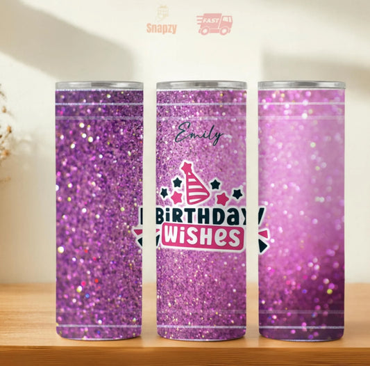 Personalized 20oz skinny tumbler – Personalized | hero view | custom name available, dishwasher safe, double-wall stainl