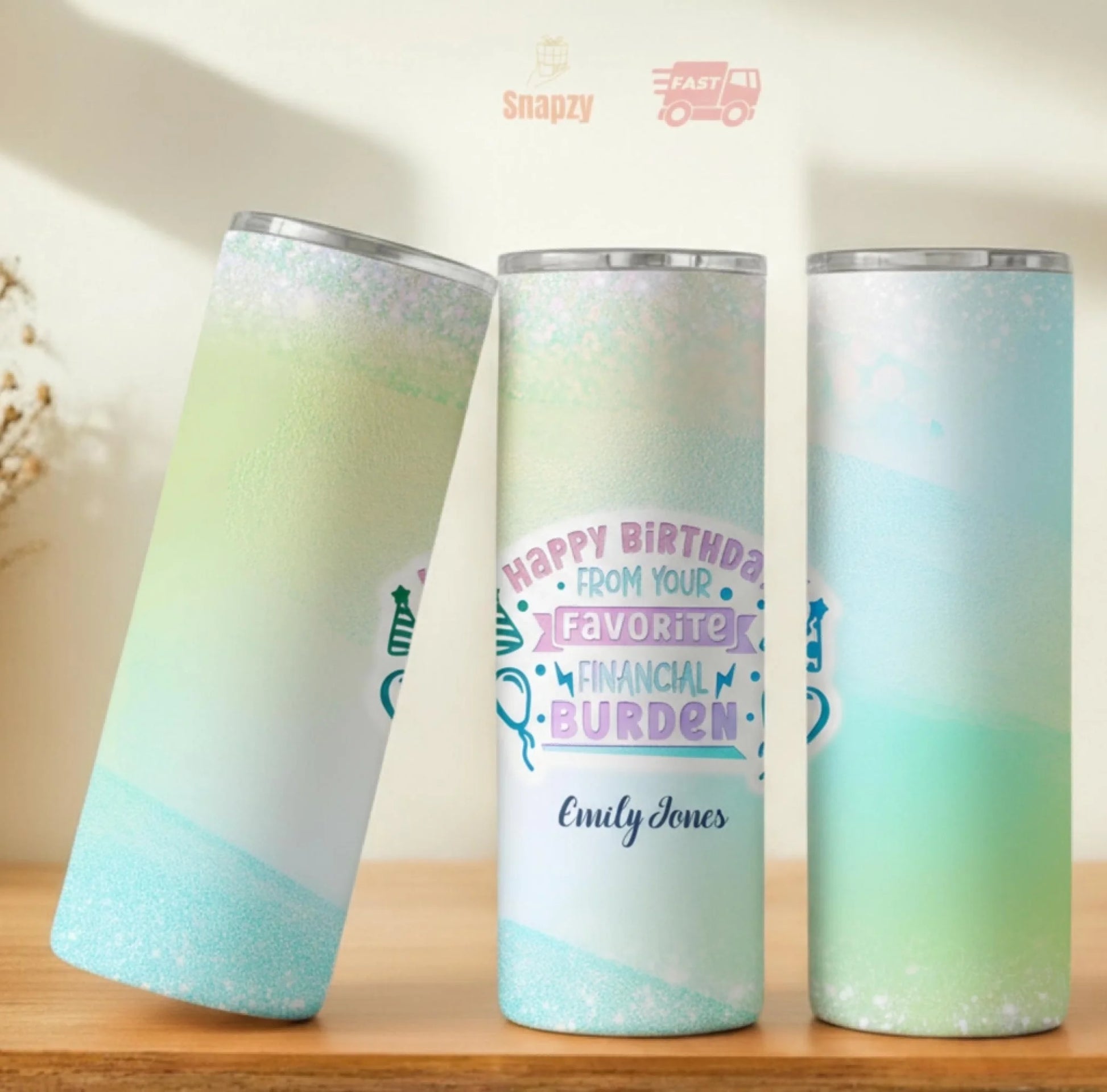 Personalized 20oz skinny tumbler – Personalized | personalization example | custom name available, dishwasher safe, doub