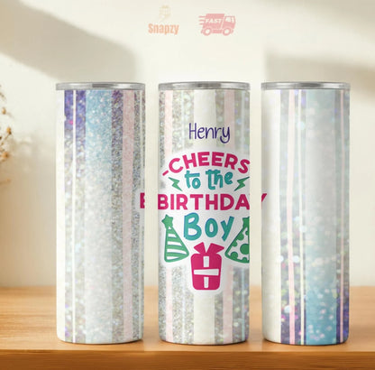Personalized 20oz skinny tumbler – Personalized | hero view | custom name available, dishwasher safe, double-wall stainl