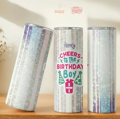 Personalized 20oz skinny tumbler – Personalized | personalization example | custom name available, dishwasher safe, doub