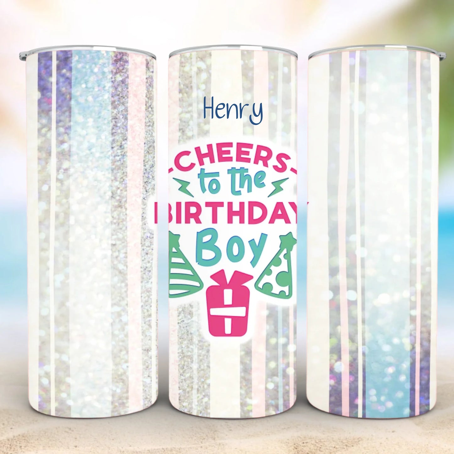 Personalized 20oz skinny tumbler – Personalized | detail view | custom name available, dishwasher safe, double-wall stai