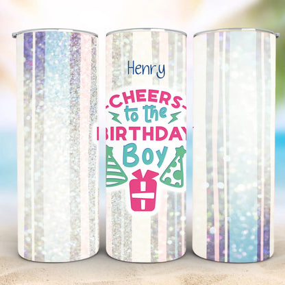 Personalized 20oz skinny tumbler – Personalized | detail view | custom name available, dishwasher safe, double-wall stai