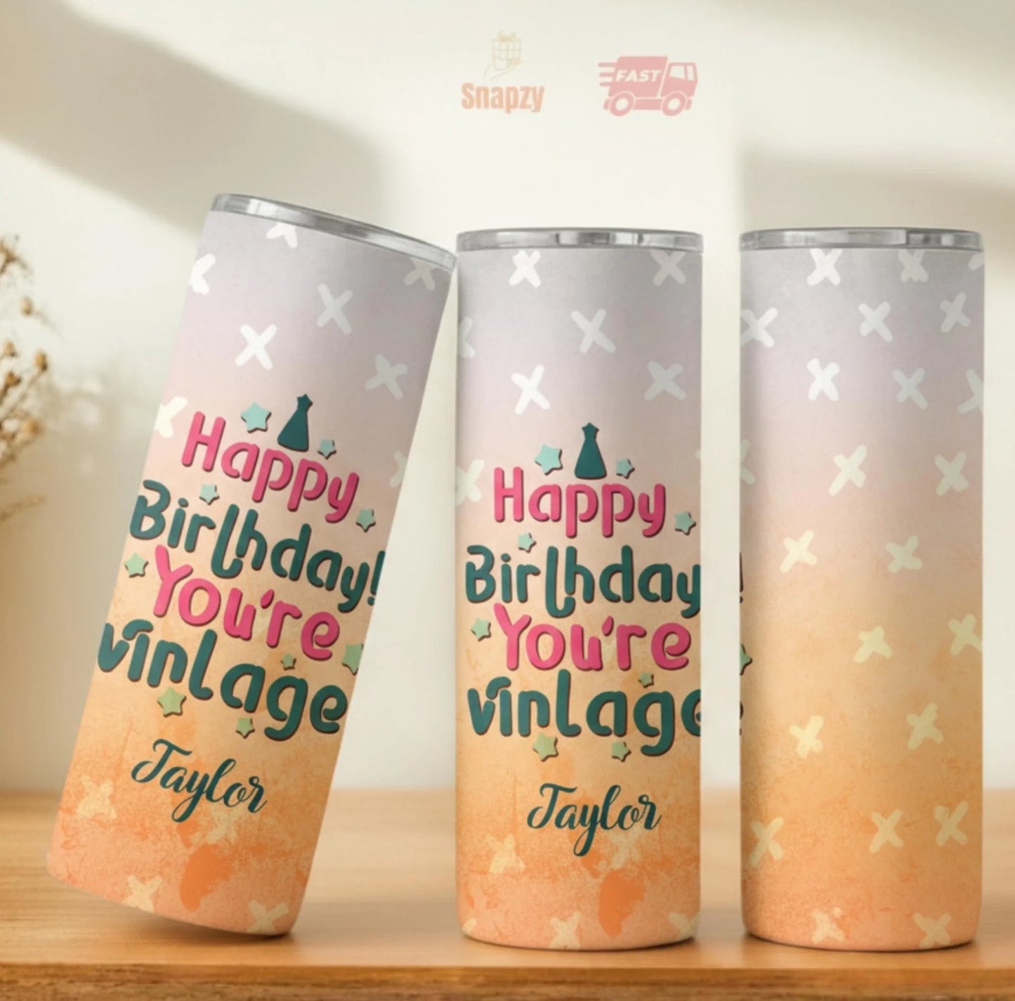 Personalized 20oz skinny tumbler – Personalized | personalization example | custom name available, dishwasher safe, doub