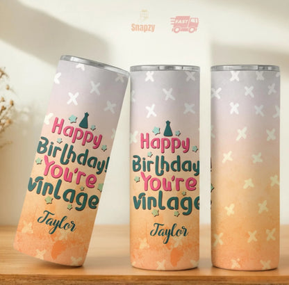 Personalized 20oz skinny tumbler – Personalized | personalization example | custom name available, dishwasher safe, doub