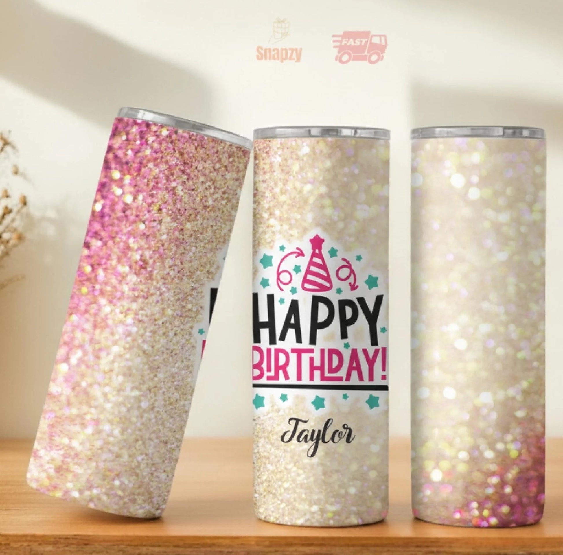 Personalized 20oz skinny tumbler – Personalized | hero view | custom name available, dishwasher safe, double-wall stainl