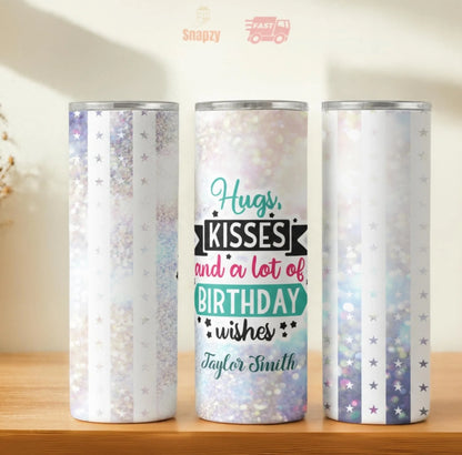 Personalized 20oz skinny tumbler – Personalized | hero view | custom name available, dishwasher safe, double-wall stainl