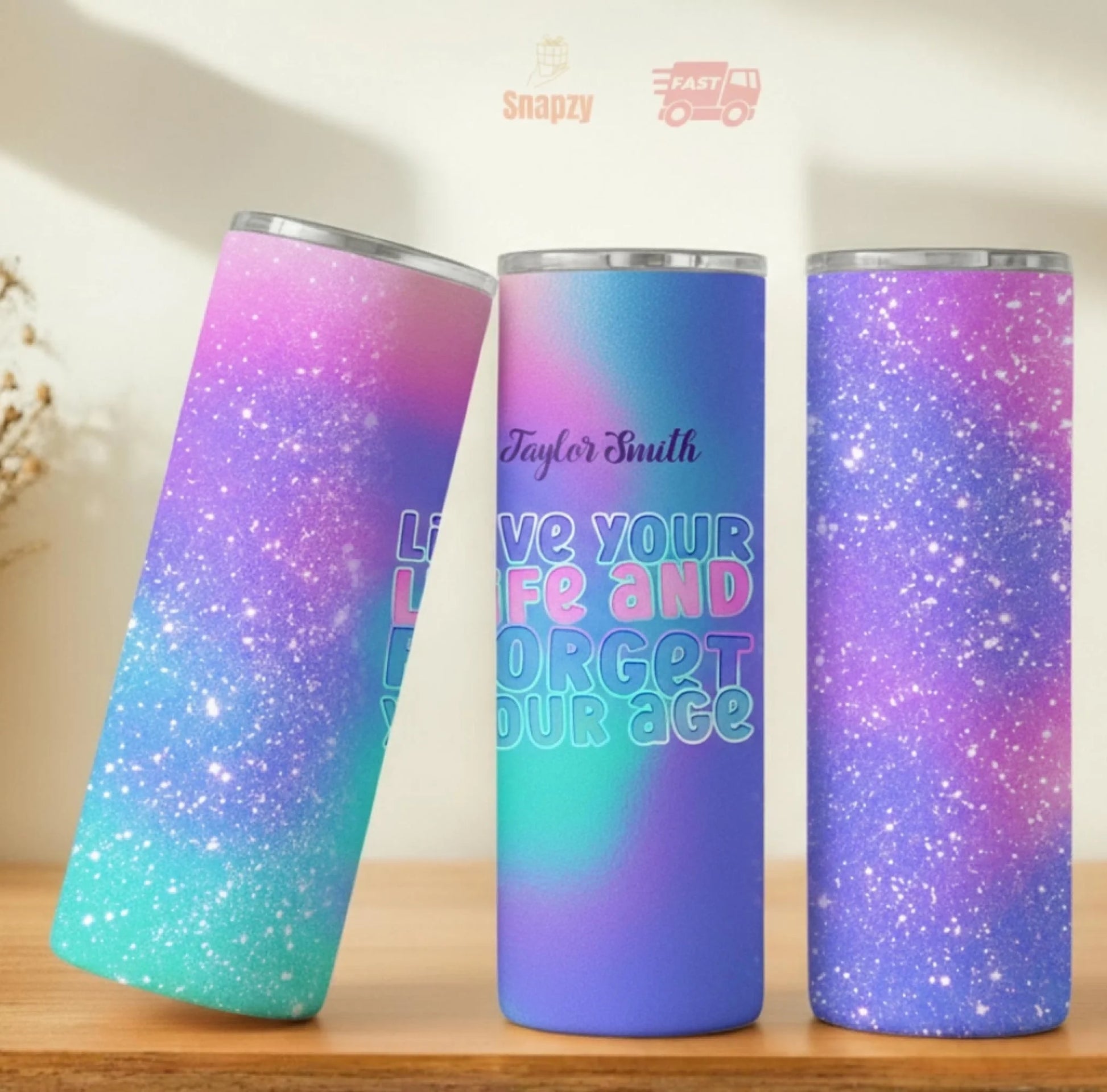 Personalized 20oz skinny tumbler – Personalized | personalization example | custom name available, dishwasher safe, doub