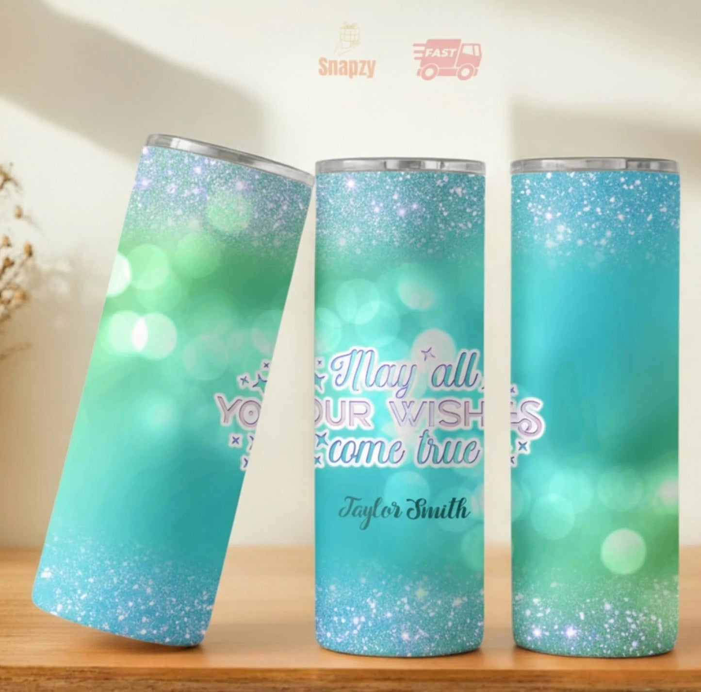 Personalized 20oz skinny tumbler – Personalized | personalization example | custom name available, dishwasher safe, doub