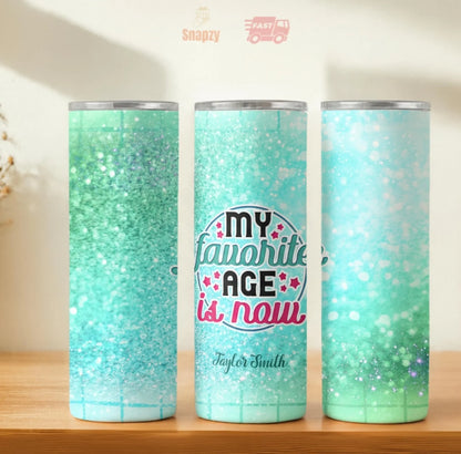 Personalized 20oz skinny tumbler – Personalized | hero view | custom name available, dishwasher safe, double-wall stainl