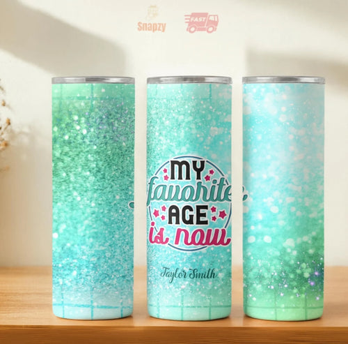 Personalized 20oz skinny tumbler – Personalized | hero view | custom name available, dishwasher safe, double-wall stainl