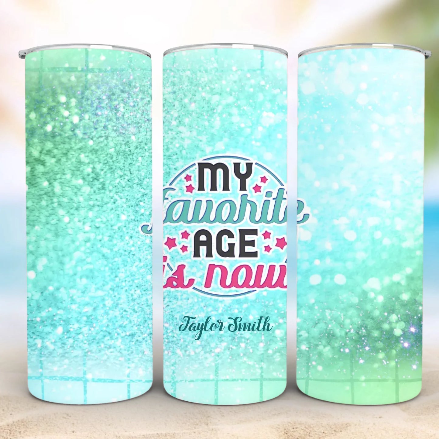 Personalized 20oz skinny tumbler – Personalized | detail view | custom name available, dishwasher safe, double-wall stai