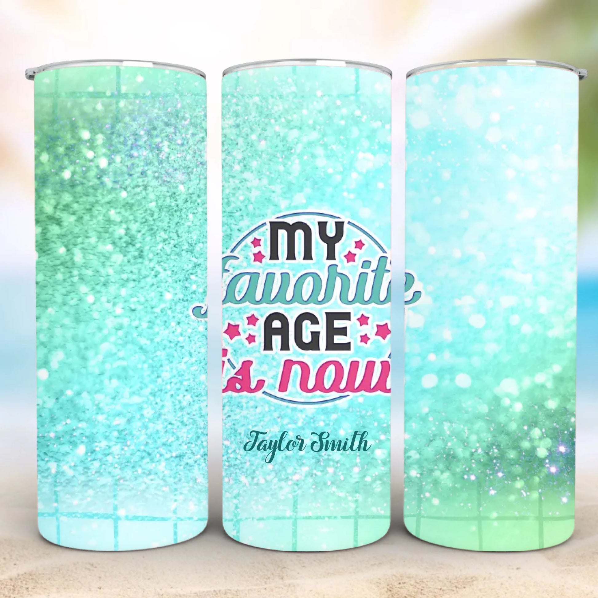 Personalized 20oz skinny tumbler – Personalized | detail view | custom name available, dishwasher safe, double-wall stai