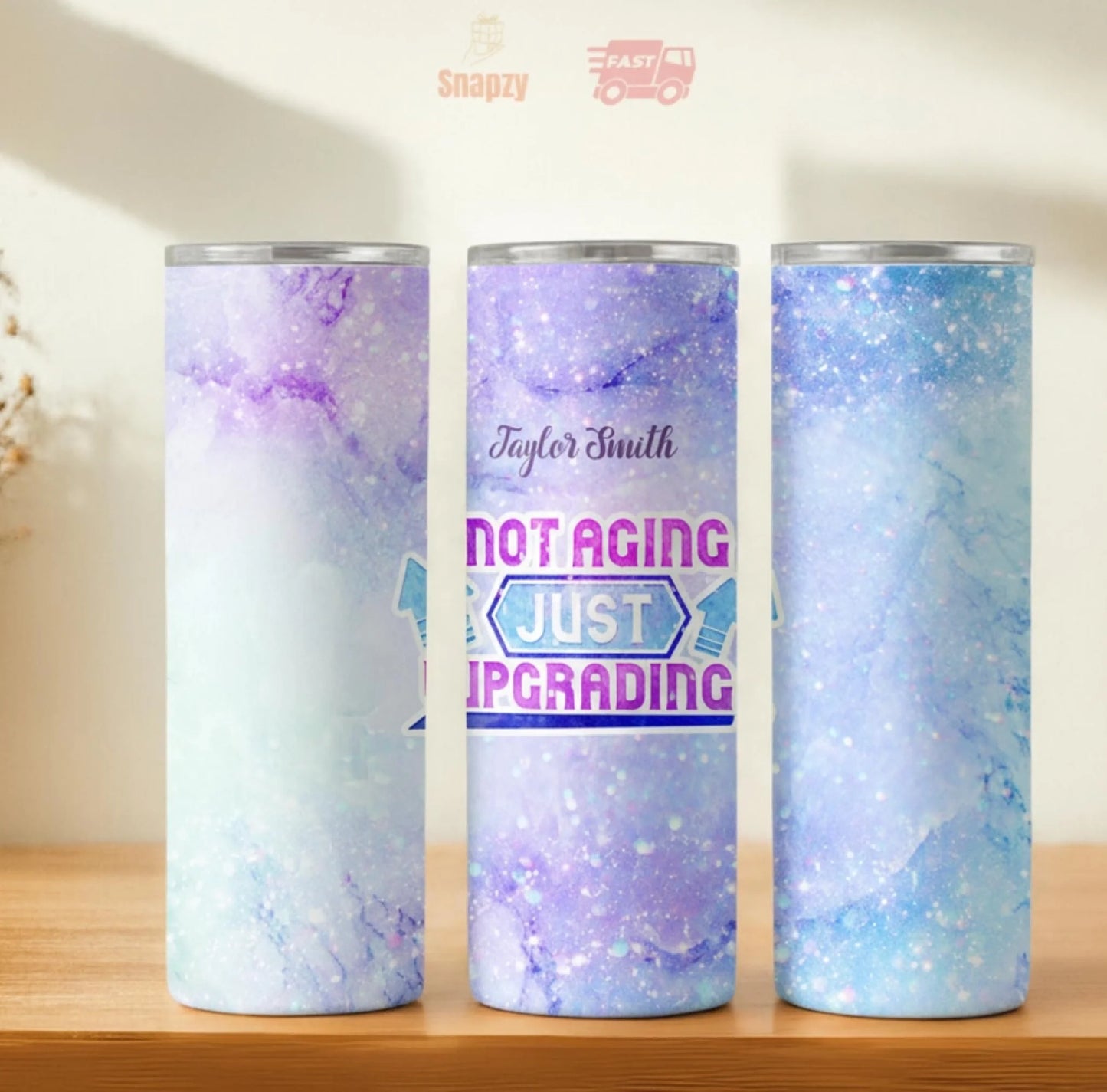 Personalized 20oz skinny tumbler – Personalized | hero view | custom name available, dishwasher safe, double-wall stainl