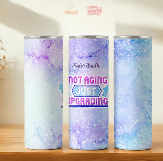 Personalized 20oz skinny tumbler – Personalized | hero view | custom name available, dishwasher safe, double-wall stainl