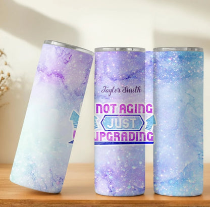 Personalized 20oz skinny tumbler – Personalized | personalization example | custom name available, dishwasher safe, doub
