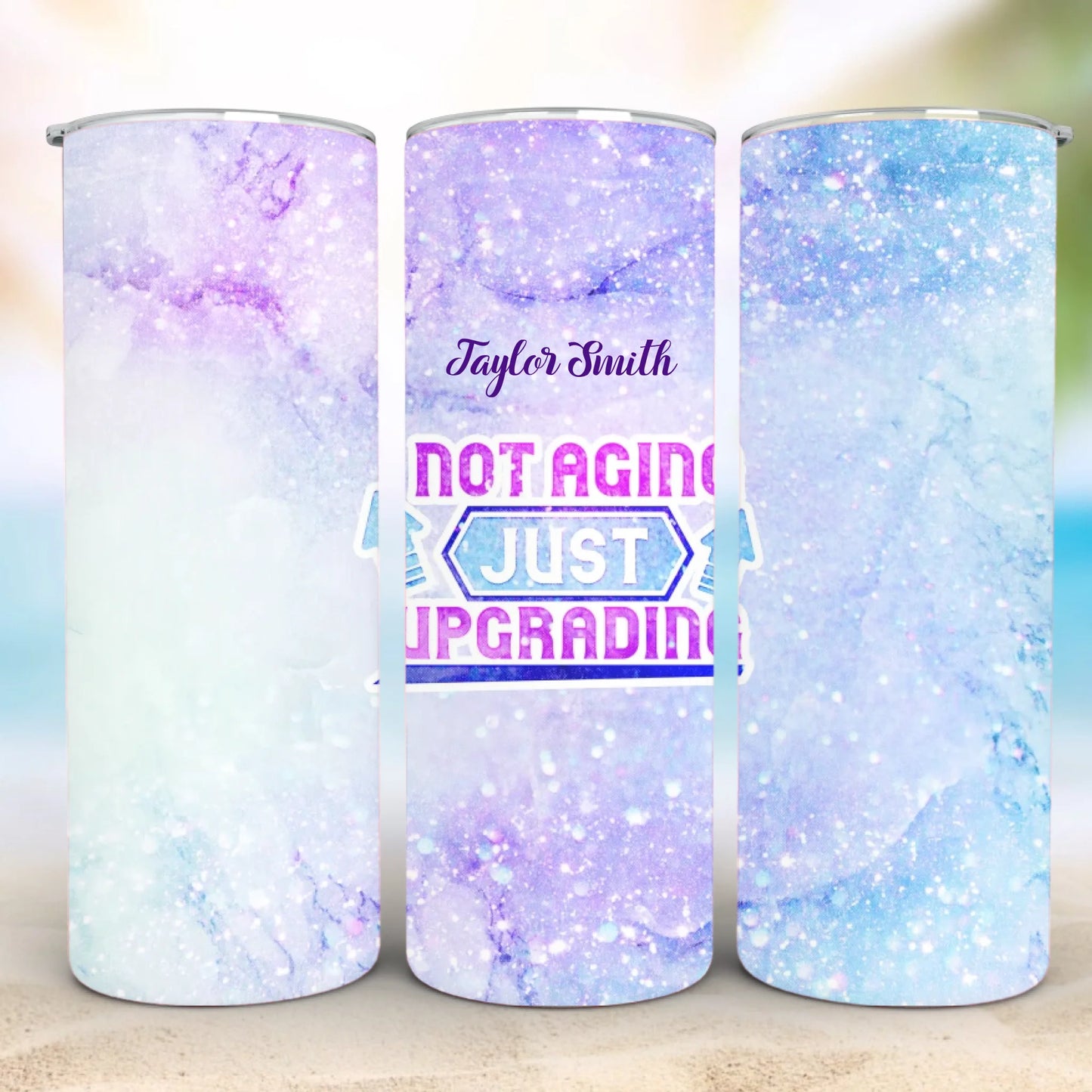Personalized 20oz skinny tumbler – Personalized | detail view | custom name available, dishwasher safe, double-wall stai