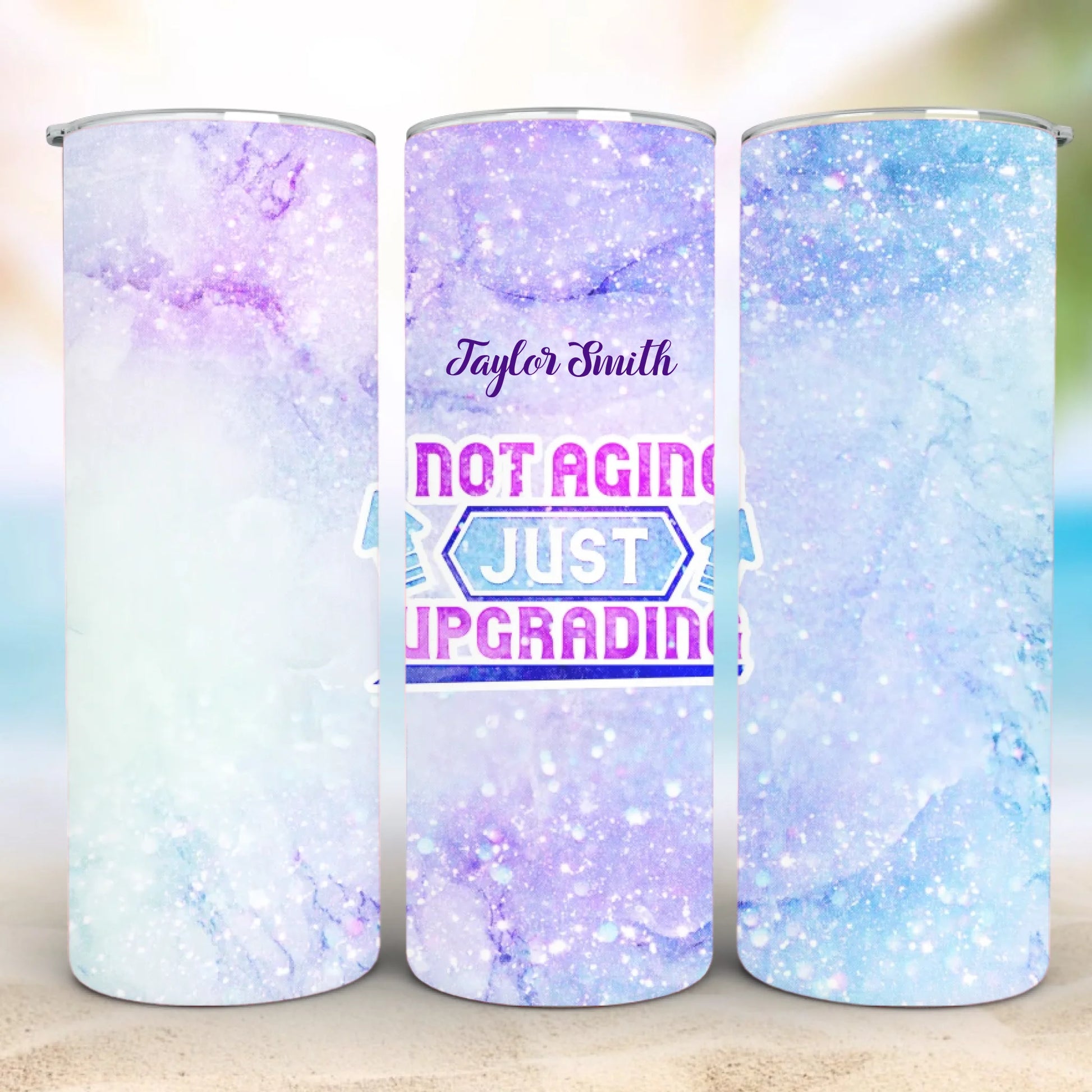 Personalized 20oz skinny tumbler – Personalized | detail view | custom name available, dishwasher safe, double-wall stai