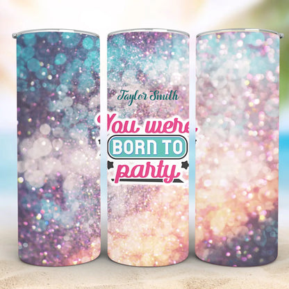 Personalized 20oz skinny tumbler – Personalized | detail view | custom name available, dishwasher safe, double-wall stai