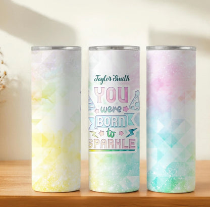 Personalized 20oz skinny tumbler – Personalized | hero view | custom name available, dishwasher safe, double-wall stainl