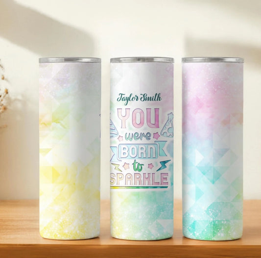 Personalized 20oz skinny tumbler – Personalized | hero view | custom name available, dishwasher safe, double-wall stainl