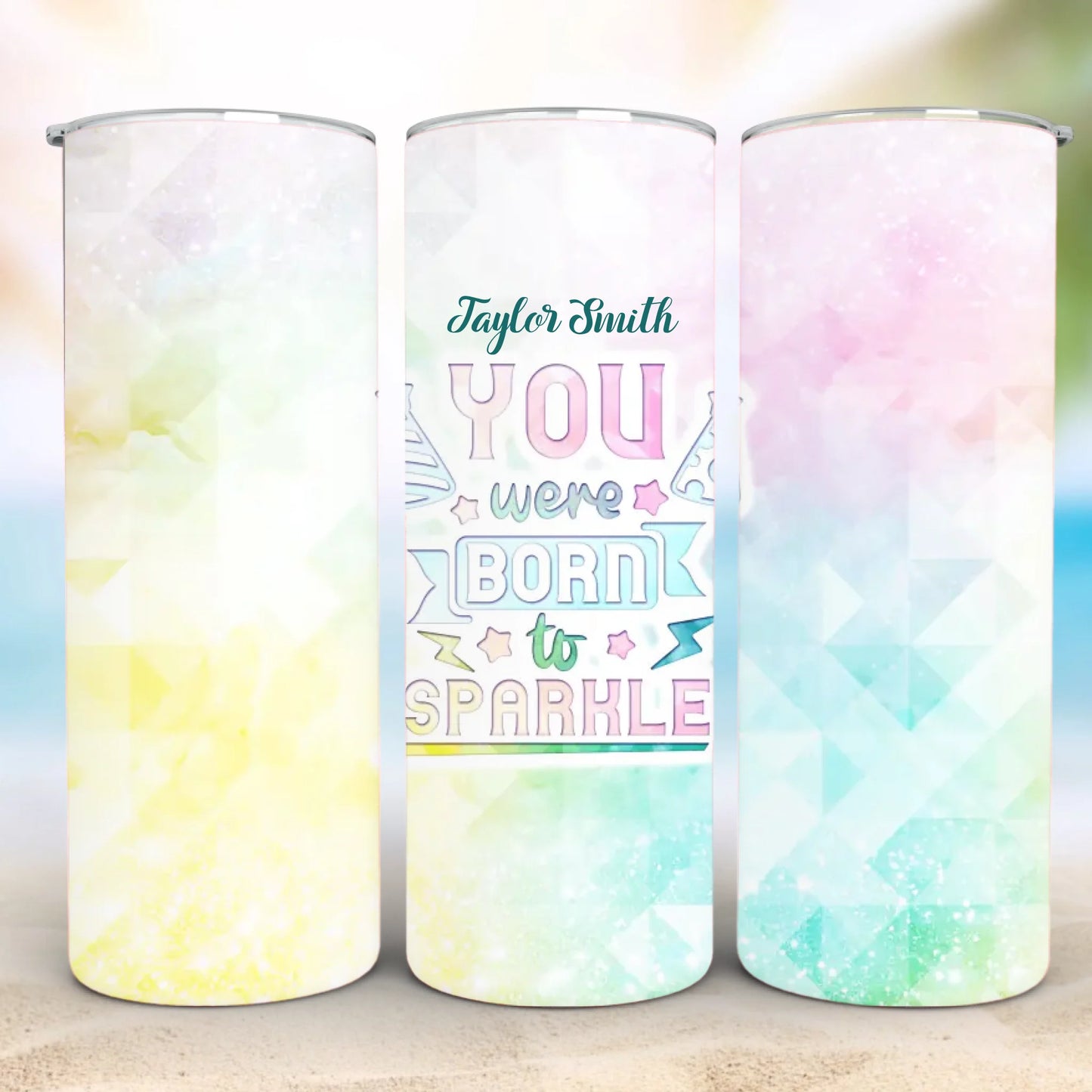 Personalized 20oz skinny tumbler – Personalized | detail view | custom name available, dishwasher safe, double-wall stai