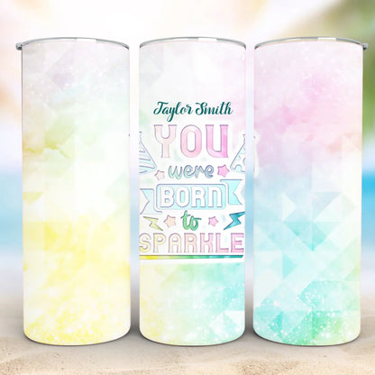 Personalized 20oz skinny tumbler – Personalized | detail view | custom name available, dishwasher safe, double-wall stai