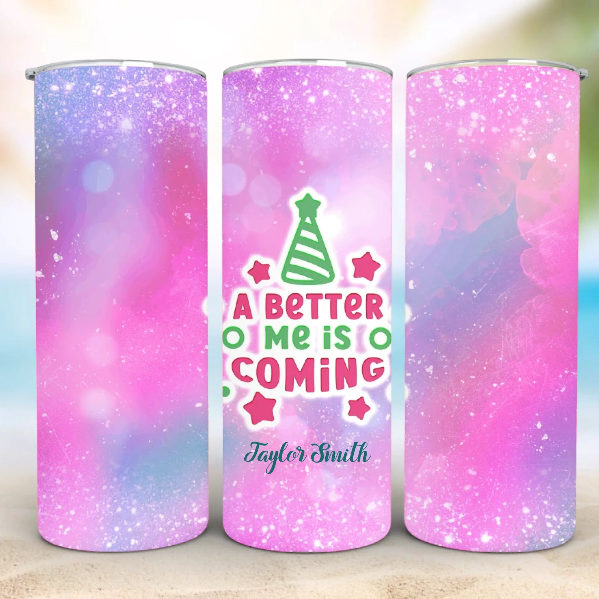 Personalized 20oz skinny tumbler – Personalized | detail view | custom name available, dishwasher safe, double-wall stai