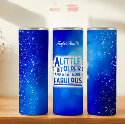 Personalized 20oz skinny tumbler – Personalized | hero view | custom name available, dishwasher safe, double-wall stainl