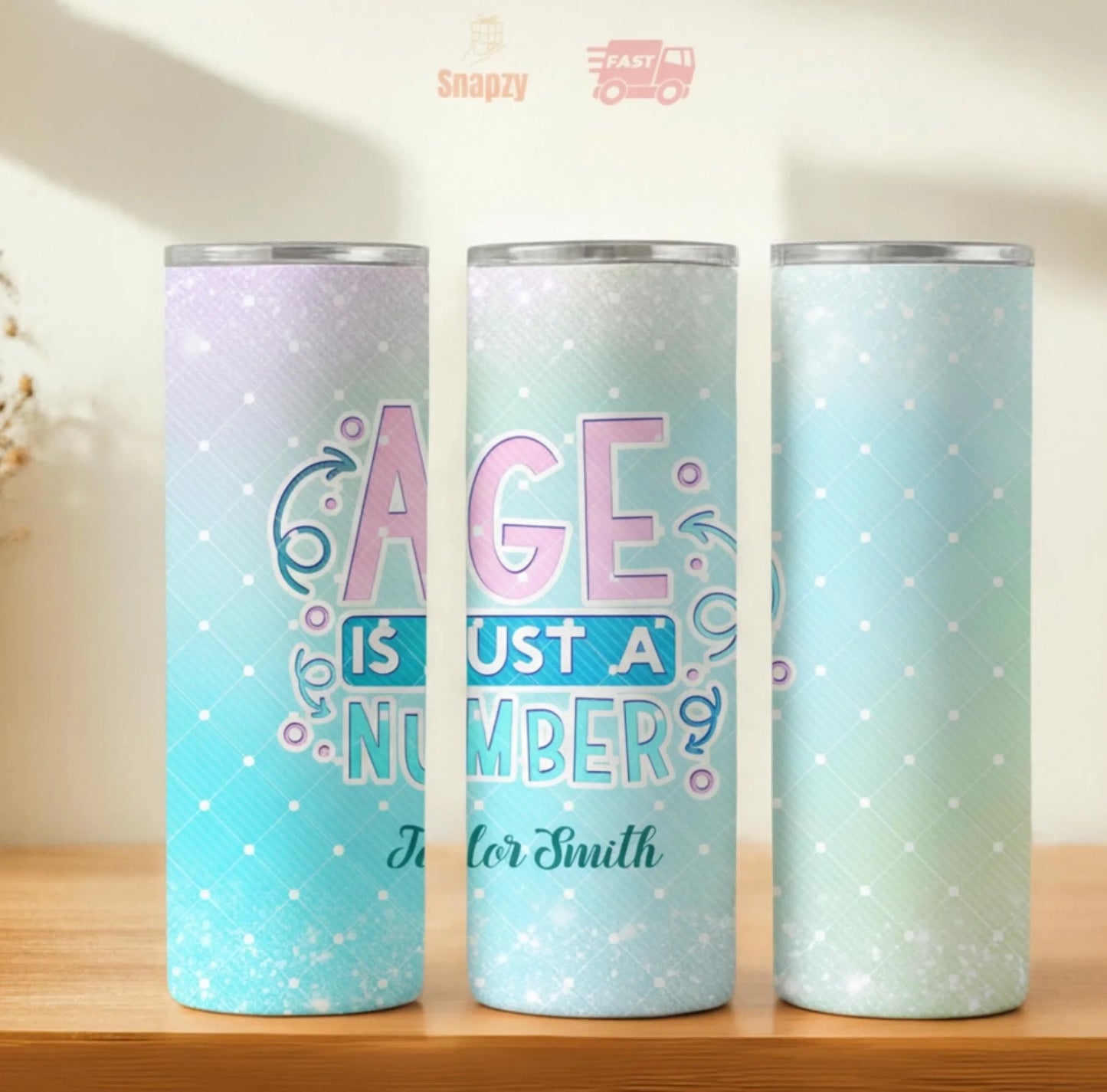 Personalized 20oz skinny tumbler – Personalized | hero view | custom name available, dishwasher safe, double-wall stainl