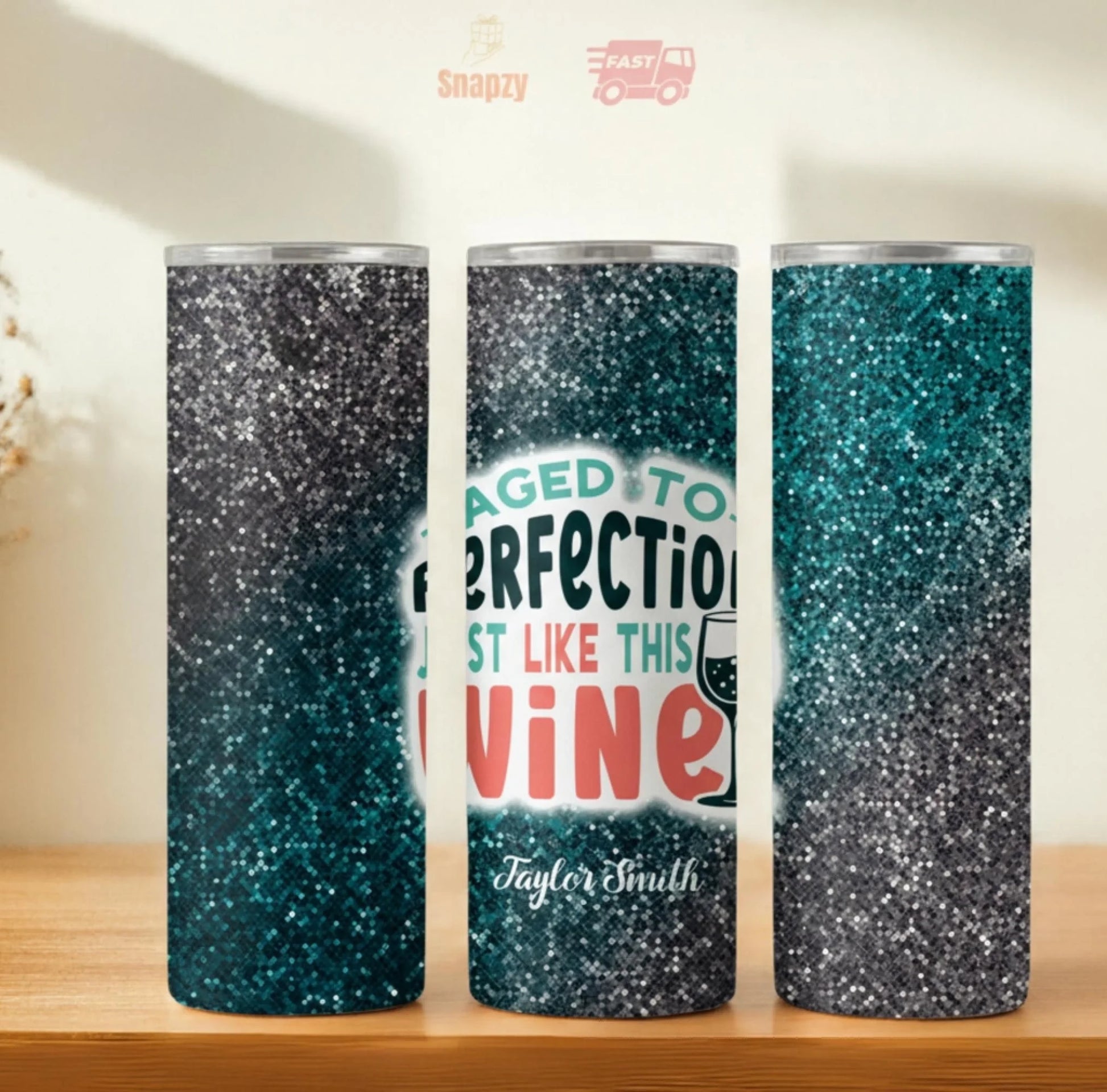 Personalized 20oz skinny tumbler – Personalized | hero view | custom name available, dishwasher safe, double-wall stainl