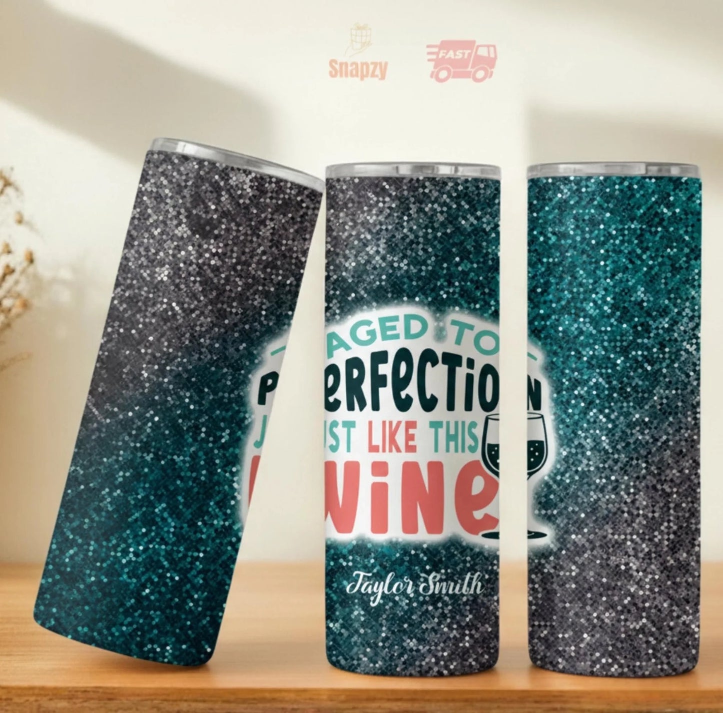 Personalized 20oz skinny tumbler – Personalized | personalization example | custom name available, dishwasher safe, doub