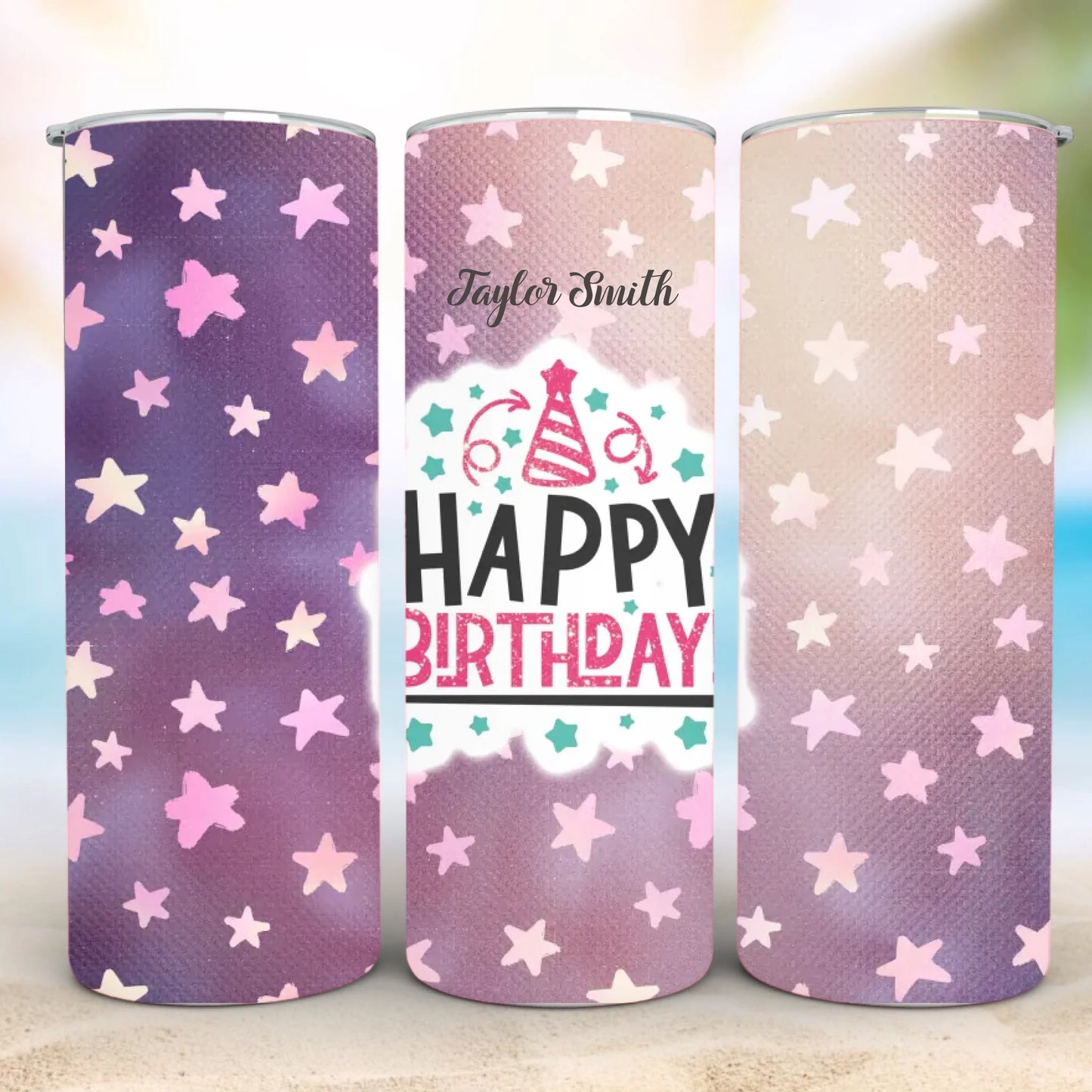 Personalized 20oz skinny tumbler – Personalized | detail view | custom name available, dishwasher safe, double-wall stai