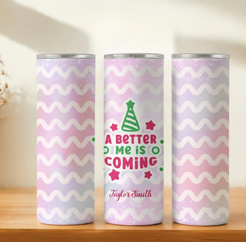 Personalized 20oz skinny tumbler – Personalized | hero view | custom name available, dishwasher safe, double-wall stainl