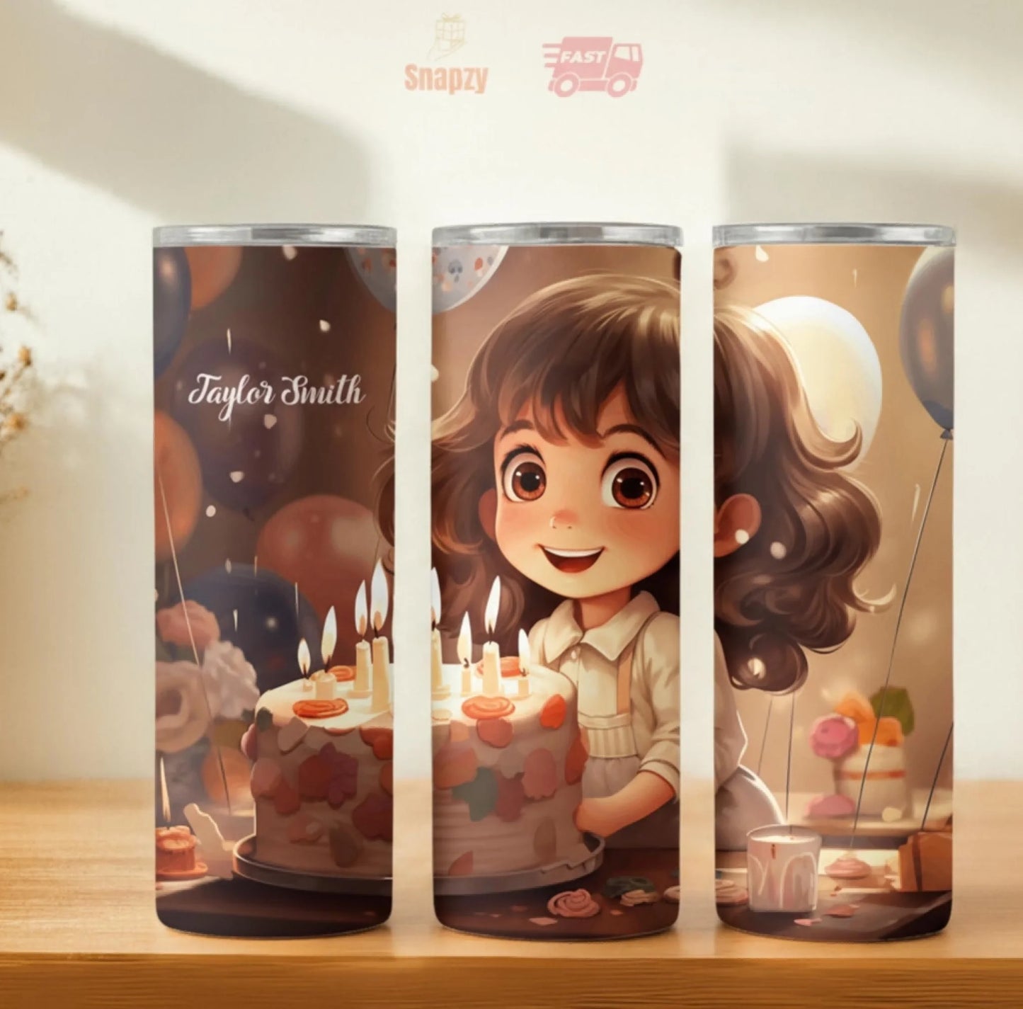 Personalized 20oz skinny tumbler – Personalized | hero view | custom name available, dishwasher safe, double-wall stainl