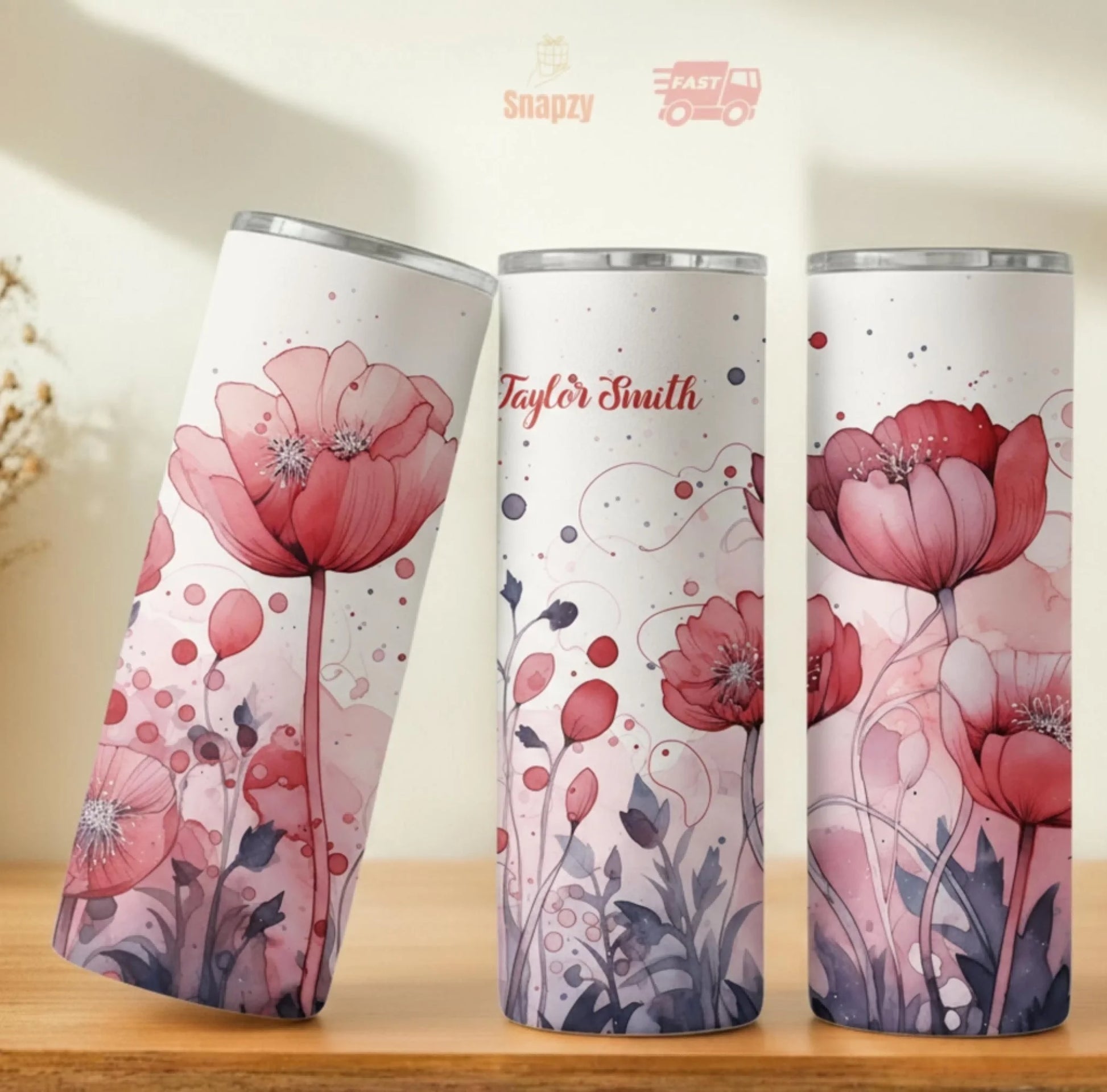 Personalized 20oz skinny tumbler – Personalized | personalization example | custom name available, dishwasher safe, doub