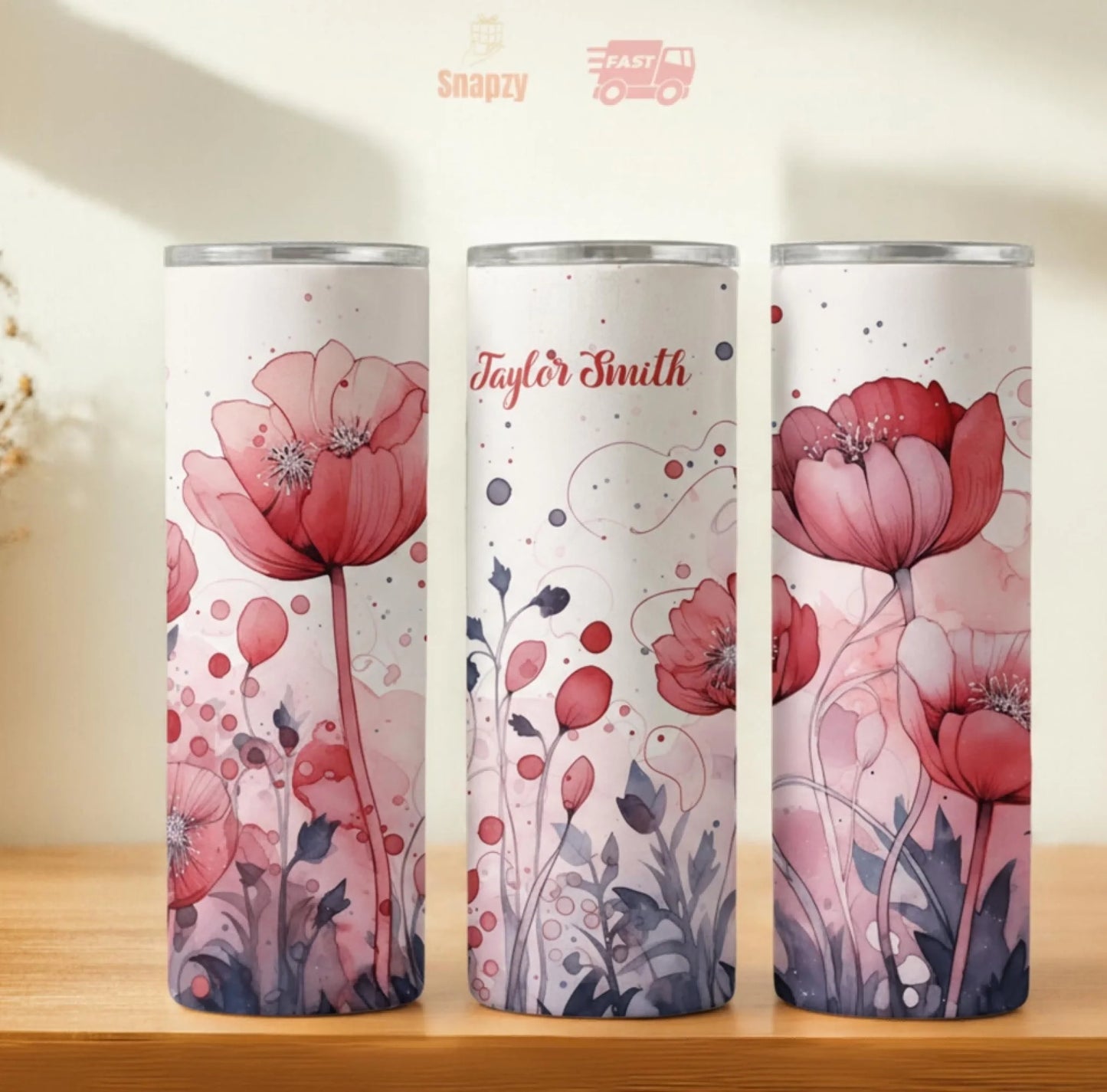 Personalized 20oz skinny tumbler – Personalized | hero view | custom name available, dishwasher safe, double-wall stainl