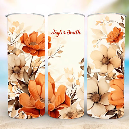 Personalized 20oz skinny tumbler – Personalized | detail view | custom name available, dishwasher safe, double-wall stai