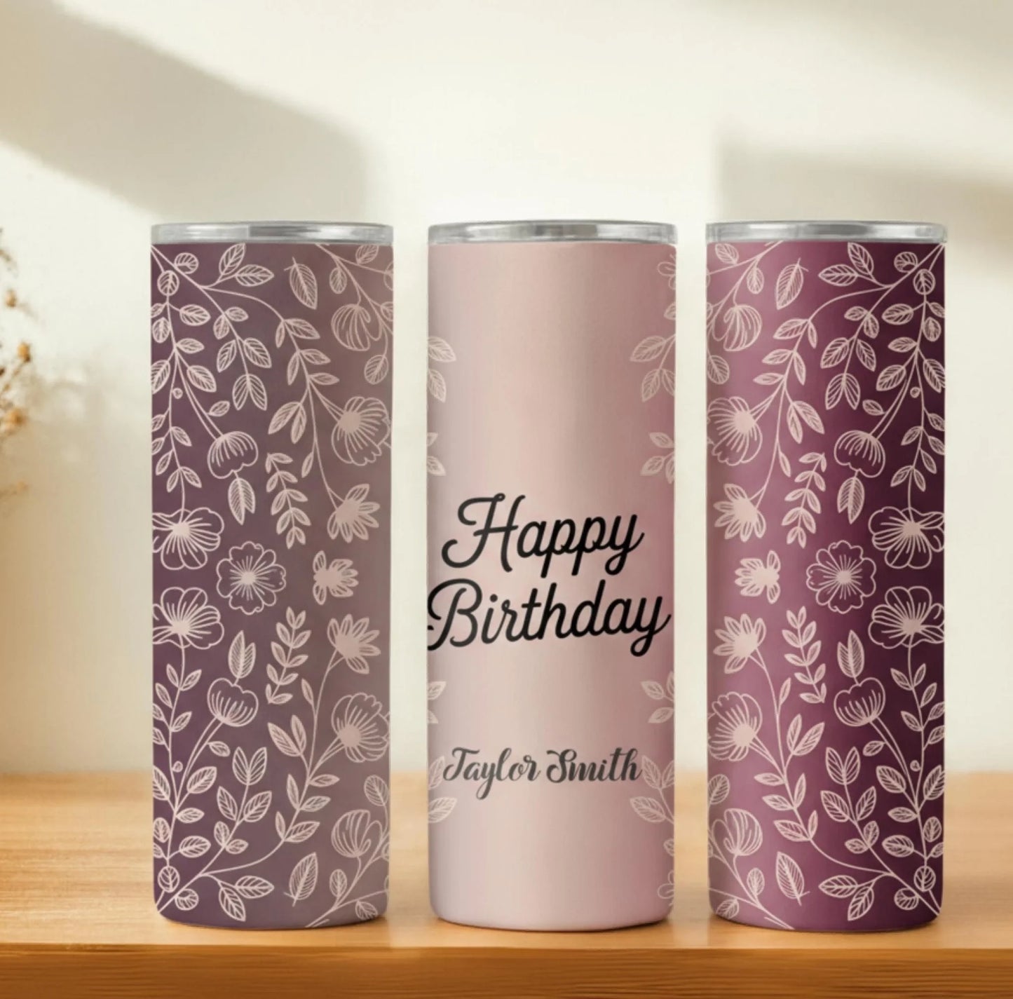 Personalized 20oz skinny tumbler – Personalized | hero view | custom name available, dishwasher safe, double-wall stainl