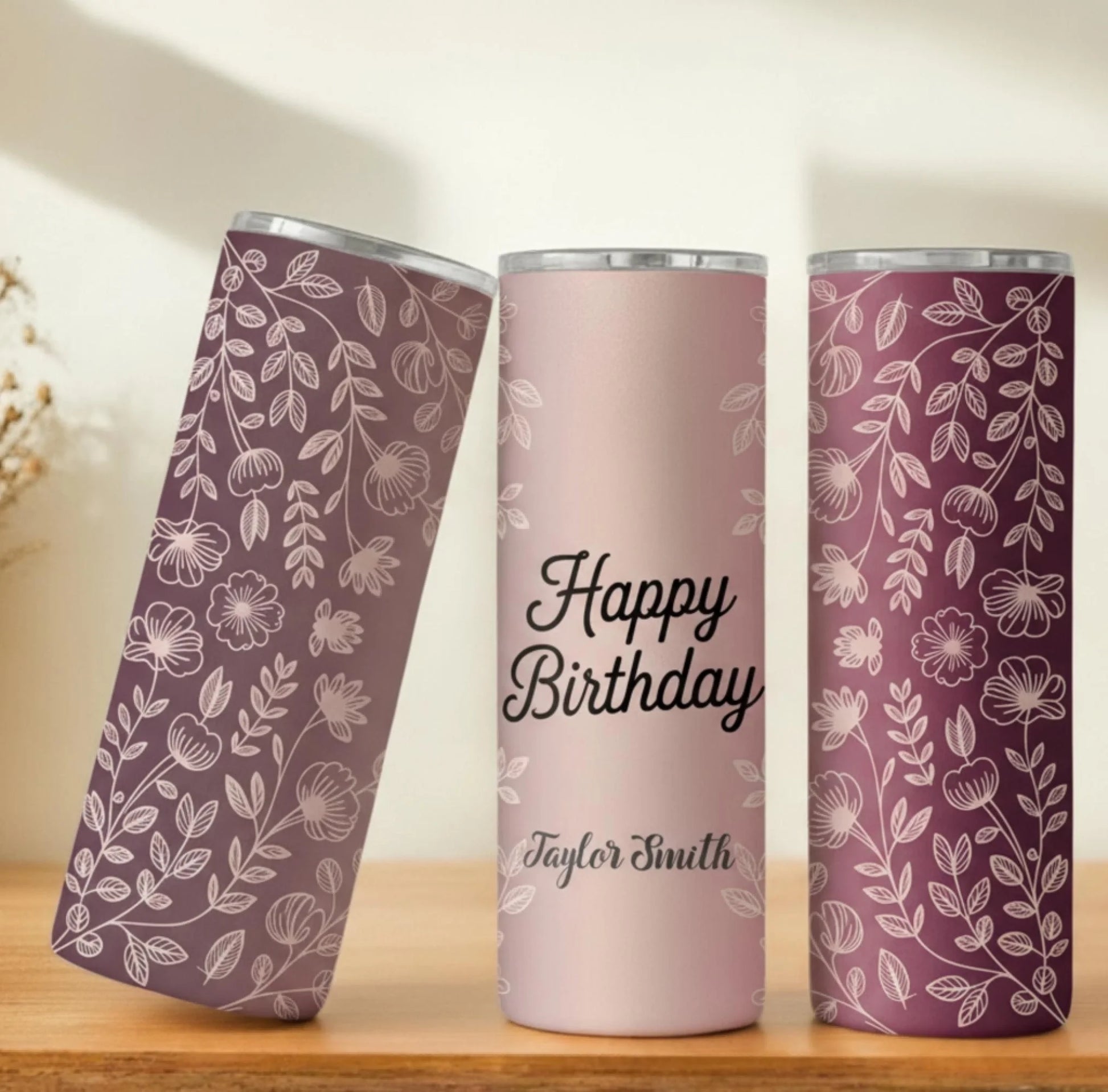 Personalized 20oz skinny tumbler – Personalized | personalization example | custom name available, dishwasher safe, doub