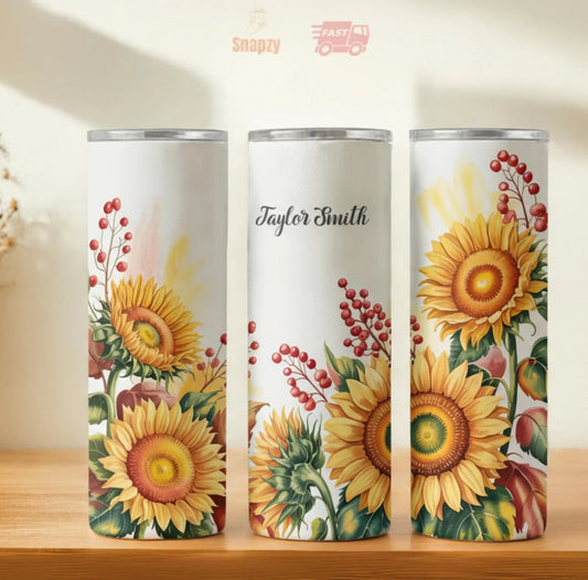 Personalized 20oz skinny tumbler – Personalized | hero view | custom name available, dishwasher safe, double-wall stainl