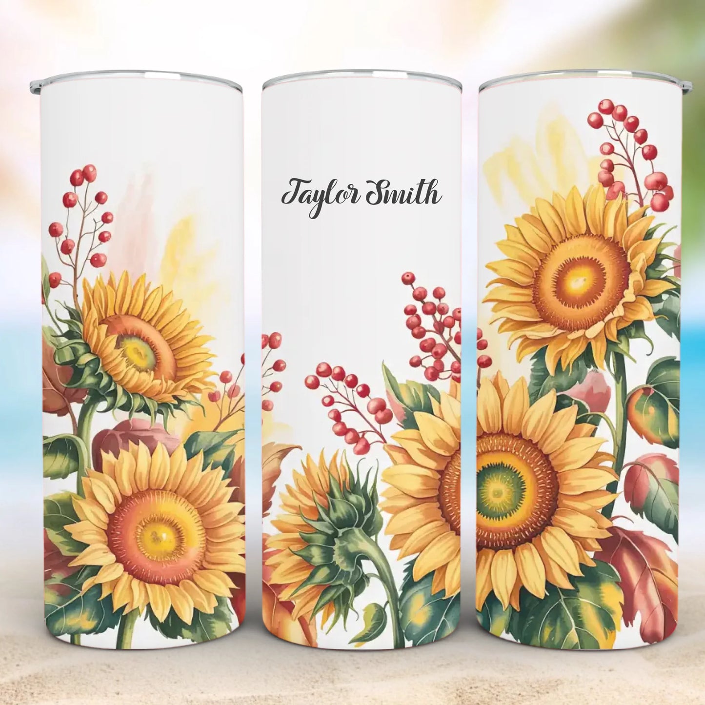 Personalized 20oz skinny tumbler – Personalized | detail view | custom name available, dishwasher safe, double-wall stai