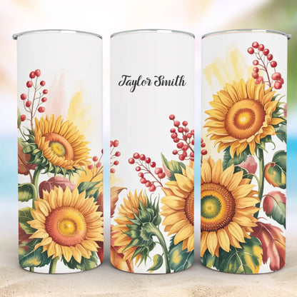 Personalized 20oz skinny tumbler – Personalized | detail view | custom name available, dishwasher safe, double-wall stai