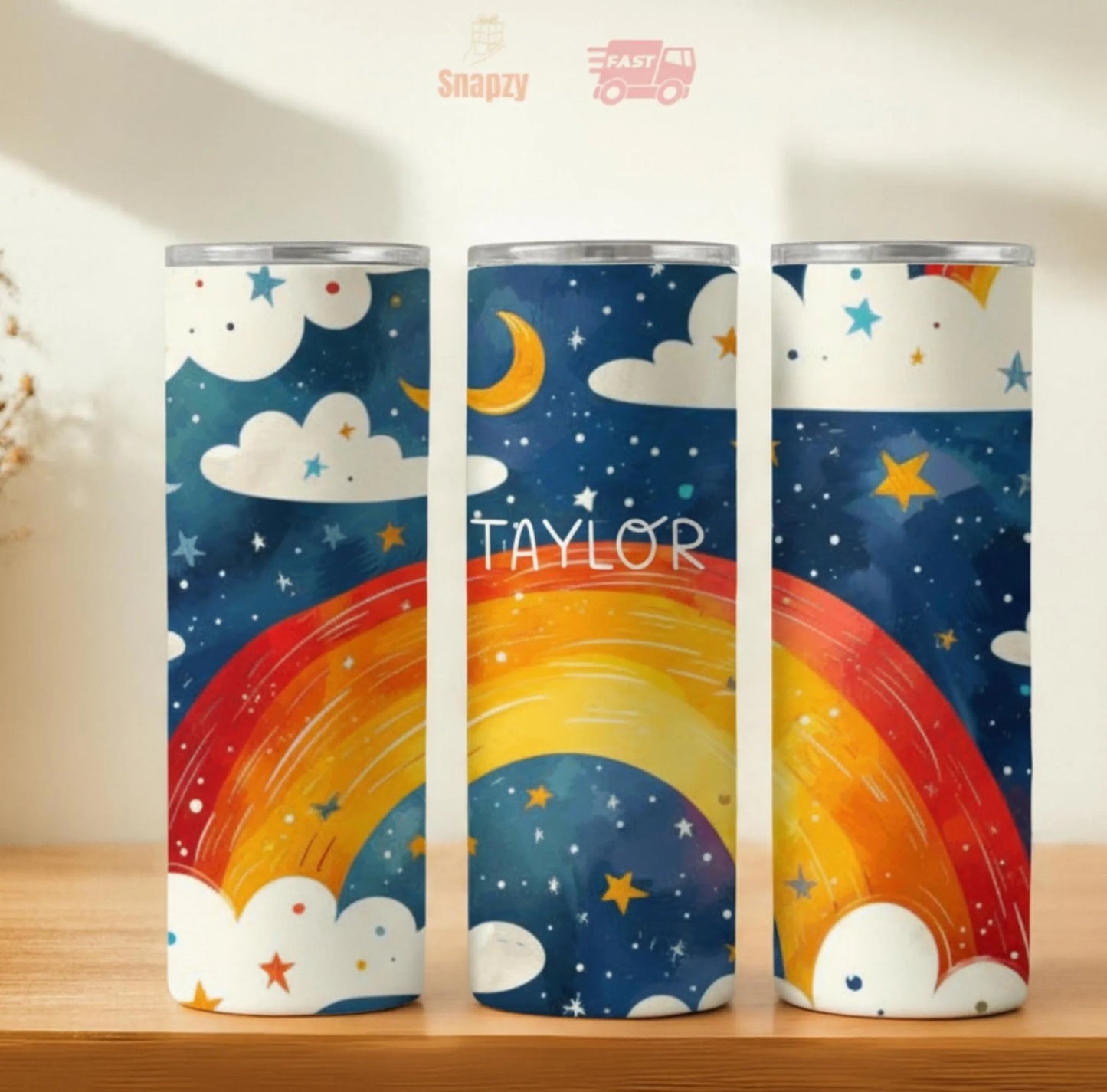 Personalized 20oz skinny tumbler – Personalized | hero view | custom name available, dishwasher safe, double-wall stainl