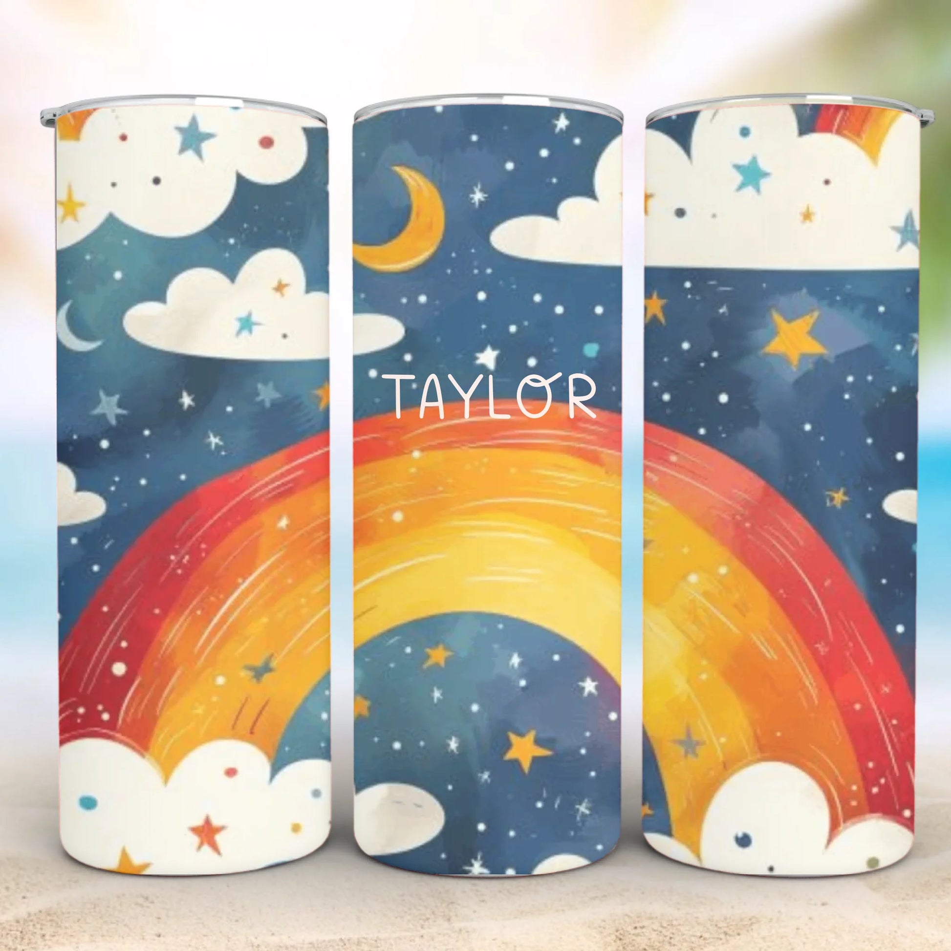 Personalized 20oz skinny tumbler – Personalized | detail view | custom name available, dishwasher safe, double-wall stai