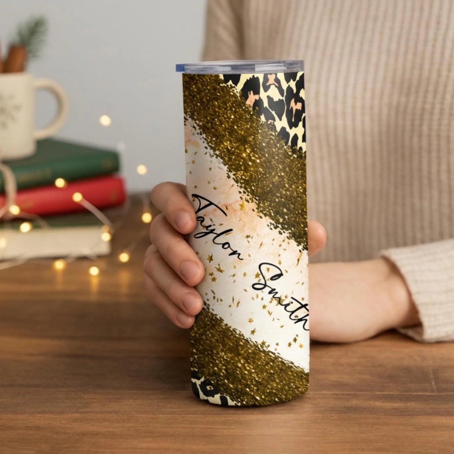 Personalized 20oz skinny tumbler – Personalized | personalization example | custom name available, dishwasher safe, doub