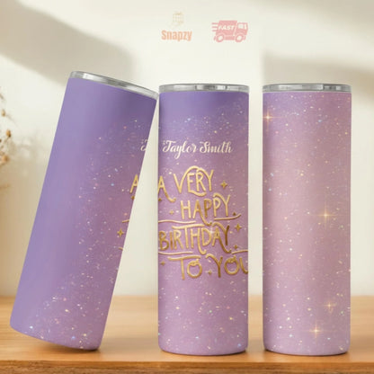 Personalized 20oz skinny tumbler – Personalized | personalization example | custom name available, dishwasher safe, doub